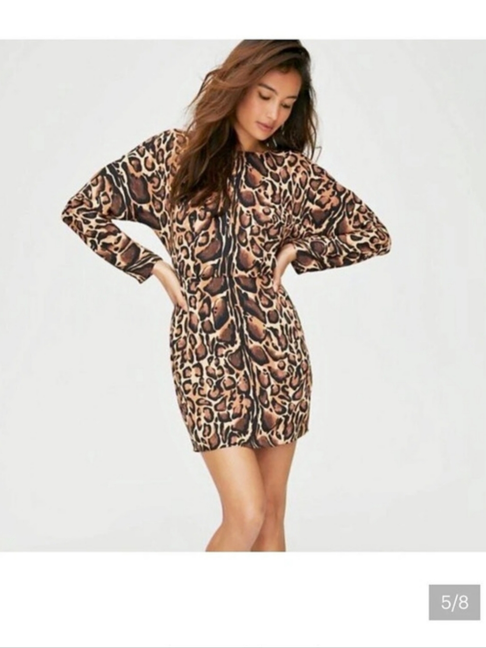 Aritzia Babaton Animal Print Mini Dress in Brown & Black Like New Size 2